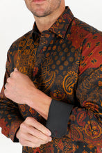 Load image into Gallery viewer, Satin Cotton/Spandex Long Sleeve Shirt - Black