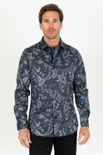 Load image into Gallery viewer, Satin Cotton/Spandex Long Sleeve Shirt - Black