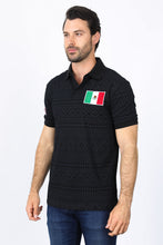 Load image into Gallery viewer, Mens Modern Fit Stretch MEXICO Cotton Polo with Aztec Print
