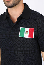 Load image into Gallery viewer, Mens Modern Fit Stretch MEXICO Cotton Polo with Aztec Print