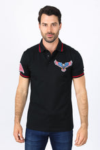 Load image into Gallery viewer, Mens Modern Fit Stretch USA Embroidery Polo