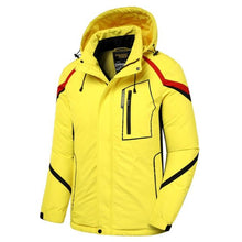 Load image into Gallery viewer, Men Blue Winter Outdoor Jacket New Ski Snow Warm Jacket Coat New Design Stylish Men's Breathable Jacket Comfortable Casual Hooded Waterproof Thick Fleece Jackets For Men Detachable Hood Jacket