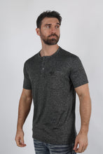 Load image into Gallery viewer, Mens Modern Fit Stretch Henley T-Shirt with Logo