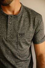 Load image into Gallery viewer, Mens Modern Fit Stretch Henley T-Shirt with Logo