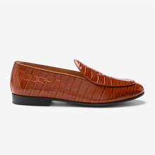 Load image into Gallery viewer, Men's Cognac Full Croc Milano Loafer