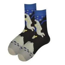 Load image into Gallery viewer, Men Cotton Socks Gradient Color Summer Style Long Wedding Sock Men Knee High Business Socks Man Socks Men's Ladies Novelty Bright Colorful Patterned Cotton Socks