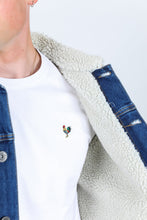 Load image into Gallery viewer, Mens Sherpa Lined Denim Jacket - Dark Blue