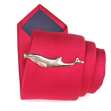 Load image into Gallery viewer, Men Elegant Tie Clips Clasp Men's Tie Clip Tie Bar Wedding Party Pin Jewelry Clip Men's Gift Dolphin Airplane Shaped Tie Bar Wedding Party Jewelry Tie Clip