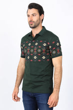 Load image into Gallery viewer, Mens Modern Fit Stretch Cotton Aztec Panoramic Print Polo