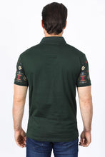 Load image into Gallery viewer, Mens Modern Fit Stretch Cotton Aztec Panoramic Print Polo