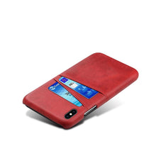 Load image into Gallery viewer, Men Leather Durable Shockproof Protective Cover For iPhone 14 Pro 13 Pro MAX Luxury Leather Card Holder Phone Case Stylish Leather Cover For iPhone 2 Credit Card Slots Holders Compatible for iPhone 13