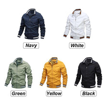 Load image into Gallery viewer, Men Lightweight Fashion Jacket Men New Casual Windbreaker Jacket Coats Windbreaker Jackets For Men Spring Autumn Casual Outdoor Waterproof Elegant Blue Slim Jackets