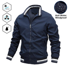 Load image into Gallery viewer, Men Lightweight Fashion Jacket Men New Casual Windbreaker Jacket Coats Windbreaker Jackets For Men Spring Autumn Casual Outdoor Waterproof Elegant Blue Slim Jackets