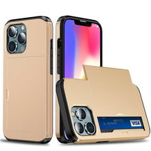 Load image into Gallery viewer, Men Luxury Wallet Card Holder Slot Phone Case For iPhone 13 Pro 12 Pro Max Business Phone Card Holder Bumper Cover Storage Case Compatible With iPhone