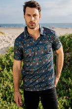 Load image into Gallery viewer, Mens Performance Fabric Modern Fit Stretch Aztec Print Polo