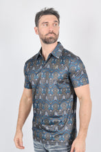 Load image into Gallery viewer, Mens Performance Fabric Modern Fit Stretch Aztec Print Polo