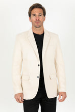 Load image into Gallery viewer, Men's Double Button Off White Faux-Suede Blazer