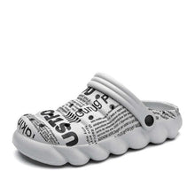 Load image into Gallery viewer, Men's Black Rubber Beach Flip Flops Sandals Wedge Flat Shoes Footwear Fashion Unisex Garden Clogs Sports Sandals Outdoor Indoor Lightweight Clogs