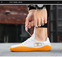 Load image into Gallery viewer, Men's Black Sneakers Mesh Breathable Shoes Male Fashion Black Athletic Footwear Flat Casual Walking Shoes Breathable Casual Shoes Couple Fashion Lace Up Mens Sneakers