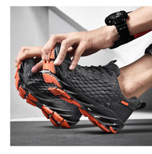 Load image into Gallery viewer, Men's Breathable Mesh Lace Running Shoes Outdoor Fitness Training Sports Shoes Non-slip Wear-resistant Casual Couple Sport Running Athletic Non Slip Fashion Sneakers