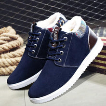 Load image into Gallery viewer, Men's Cotton Snow Boots Winter Plus Velvet Warm Casual Hiking Boots Breathable Slip Resistant Trial Hiking Shoes Mountain Biking Outdoor Work Shoes