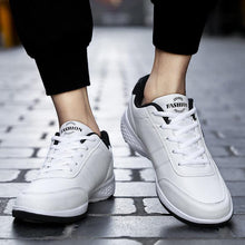 Load image into Gallery viewer, Men's Leather Sneakers Casual Comfortable Luxury Sneakers Man Lace-Up Athletic Sports Artificial Leather Mens Spring Flats Trainers Outdoor Mens Casual Sports Sneakers