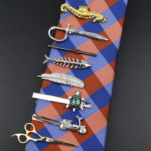 Load image into Gallery viewer, Men's Metal Tie Clip Vintage Unique Shape Bright Stainless Steel Necktie Clasp Gentleman's Party Luxury Tie Bars Clips Wedding Luxury Design Accessories For Men