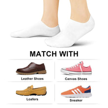 Load image into Gallery viewer, Comfort Rich Men's No Show Socks - Black, and White Cotton, Size 10-13