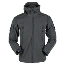 Load image into Gallery viewer, Men's Outdoor Soft Fleece Jacket Men's And Women's Jacket Unique Jackets For Men Windproof Waterproof Breathable Jacket Thermal Hooded Tactical Jacket Outdoor Camouflage Fleece Hooded Coat