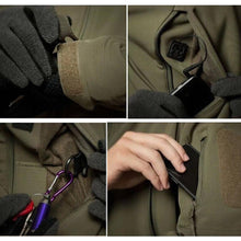 Load image into Gallery viewer, Men's Outdoor Soft Fleece Jacket Men's And Women's Jacket Unique Jackets For Men Windproof Waterproof Breathable Jacket Thermal Hooded Tactical Jacket Outdoor Camouflage Fleece Hooded Coat