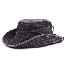 Load image into Gallery viewer, Men's Outdoor Traveling Cap Summer Mesh Breathable Retro Cotton Bucket Hat Unisex Adult High Quality Hat Jungle Fishing Hats Novelty Dad's Beach Cap Bucket Hat For Fishing Summer Adjustable Hat