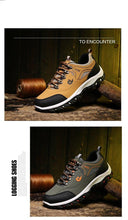 Load image into Gallery viewer, Men's Sports Hiking Shoes Low-Top Breathable Non-Slip Wear-Resistant Outdoor Leisure Sports Shoes Men Leather Non-Slip Sneakers Lightweight Low Top For Outdoor Trailing Walking Shoes