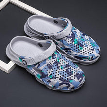 Load image into Gallery viewer, Men's Summer Hole Shoes Rubber Soft-Soled Garden Shoes Outdoor Non-Slip Camouflage Sandals Clogs Garden Shoes Unisex Yard Slip On Shoes For Men