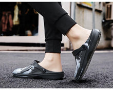 Load image into Gallery viewer, Men's Summer Hole Shoes Soft Rubber Lightweight Garden Clogs Couples Arch Support Clogs Garden Shoes Slip-on Outdoor Beach Slippers Mixed Colors Sandals