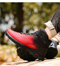Load image into Gallery viewer, Men's Warm Boots Plush Snow Boots Outdoor Non-Slip Hiking Boots High Top Waterproof Sports Men's Winter Boots Snow Boots Warm Lined Non Slip Leather Shoes