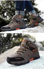 Load image into Gallery viewer, Men's Winter Snow Boots Waterproof Leather Sports Super Warm Men's Boots Outdoor Hiking Boots Work Travel Shoes Trail Climbing Shoes Lace Up Anti-Slip Waterproof Working Outdoor Boots
