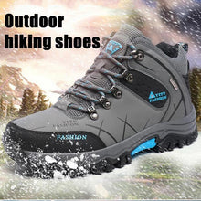 Load image into Gallery viewer, Men's Winter Snow Boots Waterproof Leather Sports Super Warm Men's Boots Outdoor Hiking Boots Work Travel Shoes Trail Climbing Shoes Lace Up Anti-Slip Waterproof Working Outdoor Boots