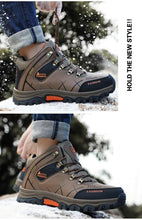 Load image into Gallery viewer, Men's Winter Snow Boots Waterproof Leather Sports Super Warm Men's Boots Outdoor Hiking Boots Work Travel Shoes Trail Climbing Shoes Lace Up Anti-Slip Waterproof Working Outdoor Boots