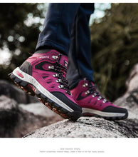 Load image into Gallery viewer, Men's Women's High-Top Boots Casual Shoes Breathable Outdoor Hiking Boots Non-slip Shading Wear-Resistant Hiking Boots Breathable Skid Resistance Leather Shoes