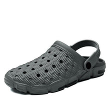 Load image into Gallery viewer, Men Sandals Summer Hole Shoes Rubber Tasteless Plastic Unisex Garden Shoes Black Beach Flat Men Sandals Non Slip Water Shoes Lightweight Home Slip On Walking Casual Holiday Shoes