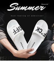 Load image into Gallery viewer, Men Slippers Unisex Bathroom Home Slides Male Couple Beach Sandals Fashion House Shoes Non-slip Flip Flops Mens Bathroom Pool Non-Slip Quick Drying Fashion Slippers