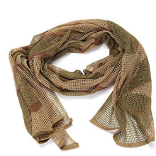 Load image into Gallery viewer, Men Tactical Military Keffiyeh Net Mesh Neck Scarf Shemagh Head Wrap Face Scarf Bandana Outfit Headband Black Motorcycle Balaclava Winter Sport Fishing Fleece Neck Warmer Windproof Dustproof Face Mask Scarf Men Hunting Skis Hiking