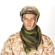 Load image into Gallery viewer, Men Tactical Military Keffiyeh Net Mesh Neck Scarf Shemagh Head Wrap Face Scarf Bandana Outfit Headband Black Motorcycle Balaclava Winter Sport Fishing Fleece Neck Warmer Windproof Dustproof Face Mask Scarf Men Hunting Skis Hiking