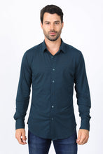 Load image into Gallery viewer, Men’s Modern Fit Stretch Dress Shirt - Teal