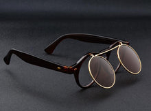 Load image into Gallery viewer, Men Vintage Flat Top Goggles Round Design Metal Retro Glasses For Men & Women Flip Up Sun Glasses New Colourful Fashionable Sunglasses For Men & Women