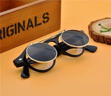 Load image into Gallery viewer, Men Vintage Flat Top Goggles Round Design Metal Retro Glasses For Men & Women Flip Up Sun Glasses New Colourful Fashionable Sunglasses For Men & Women