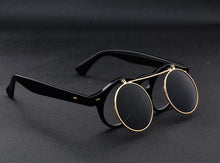 Load image into Gallery viewer, Men Vintage Flat Top Goggles Round Design Metal Retro Glasses For Men & Women Flip Up Sun Glasses New Colourful Fashionable Sunglasses For Men & Women