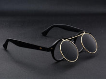 Load image into Gallery viewer, Men Vintage Flat Top Goggles Round Design Metal Retro Glasses For Men & Women Flip Up Sun Glasses New Colourful Fashionable Sunglasses For Men & Women
