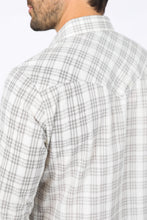 Load image into Gallery viewer, Mens Western Checkered White Long Sleeve Shirts