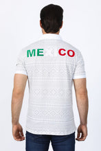 Load image into Gallery viewer, Mens Modern Fit Stretch MEXICO Cotton Polo with Aztec Print